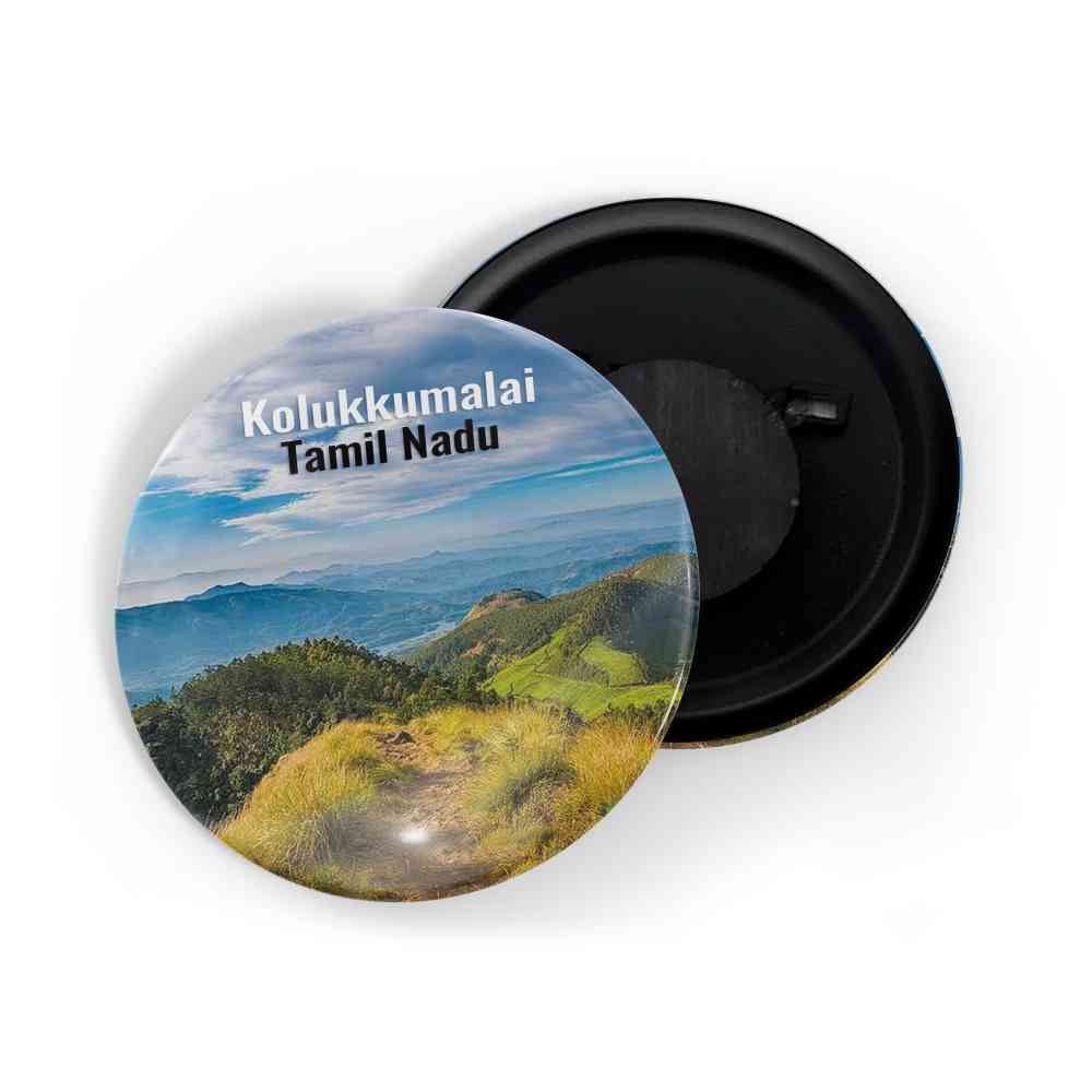 dhcrafts Fridge Magnet Multicolor Kolukkumalai Tamil nadu Tourist Place Glossy Finish Design Pack of 1 (58mm)